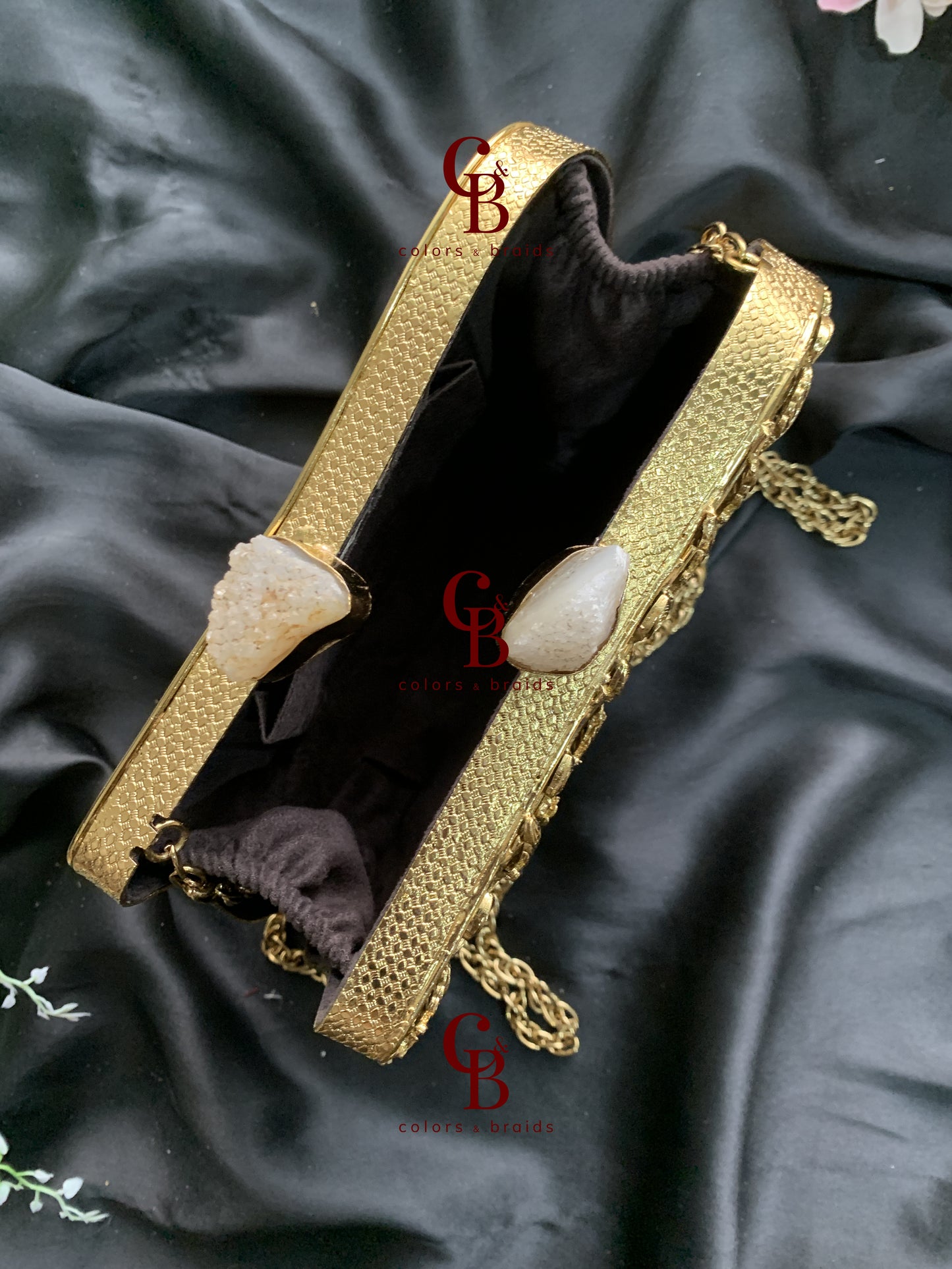 Pearlized Wave Mother of Pearl - MOP Clutch