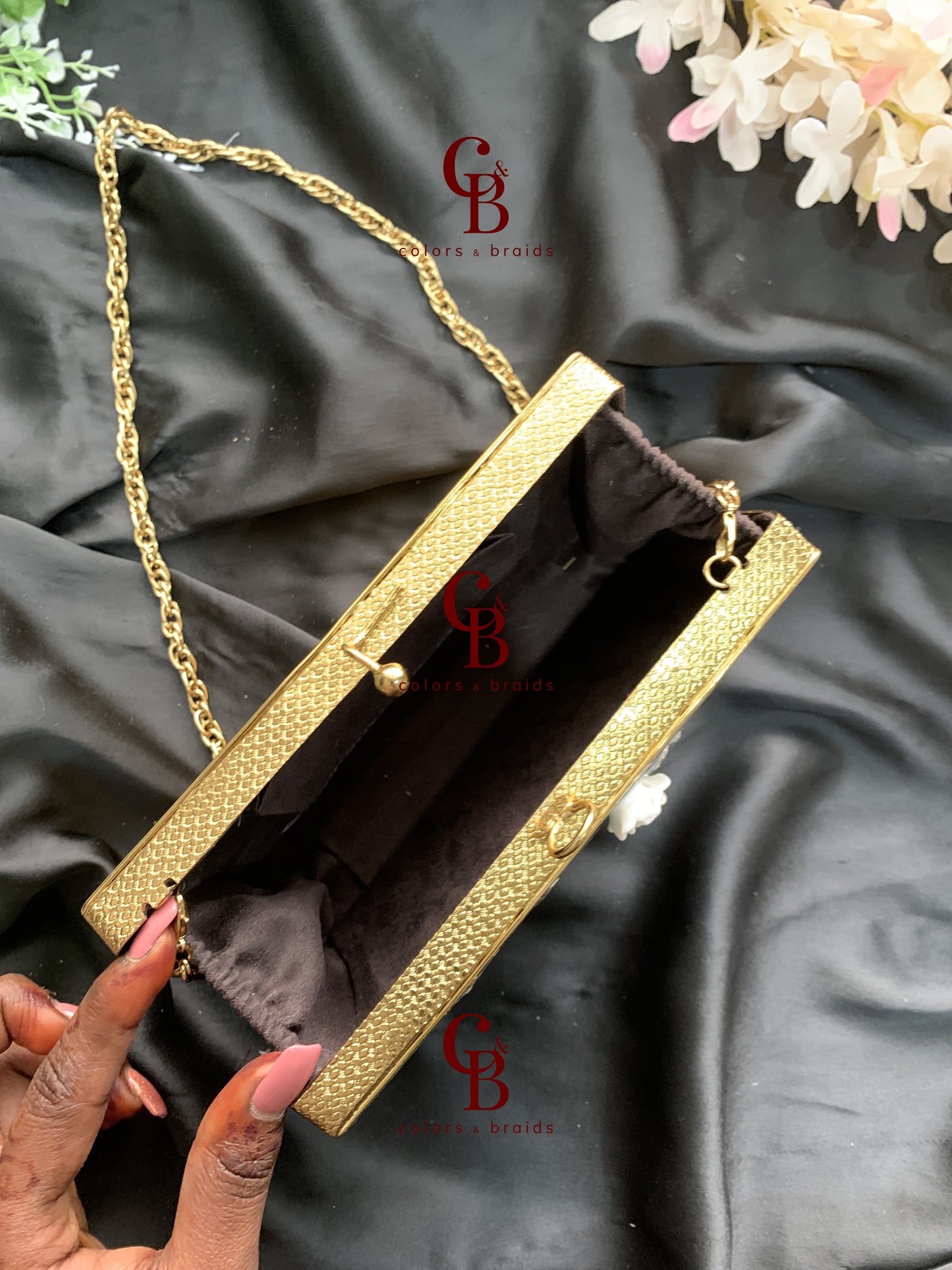 Blue Shell Mother of Pearl - MOP Clutch