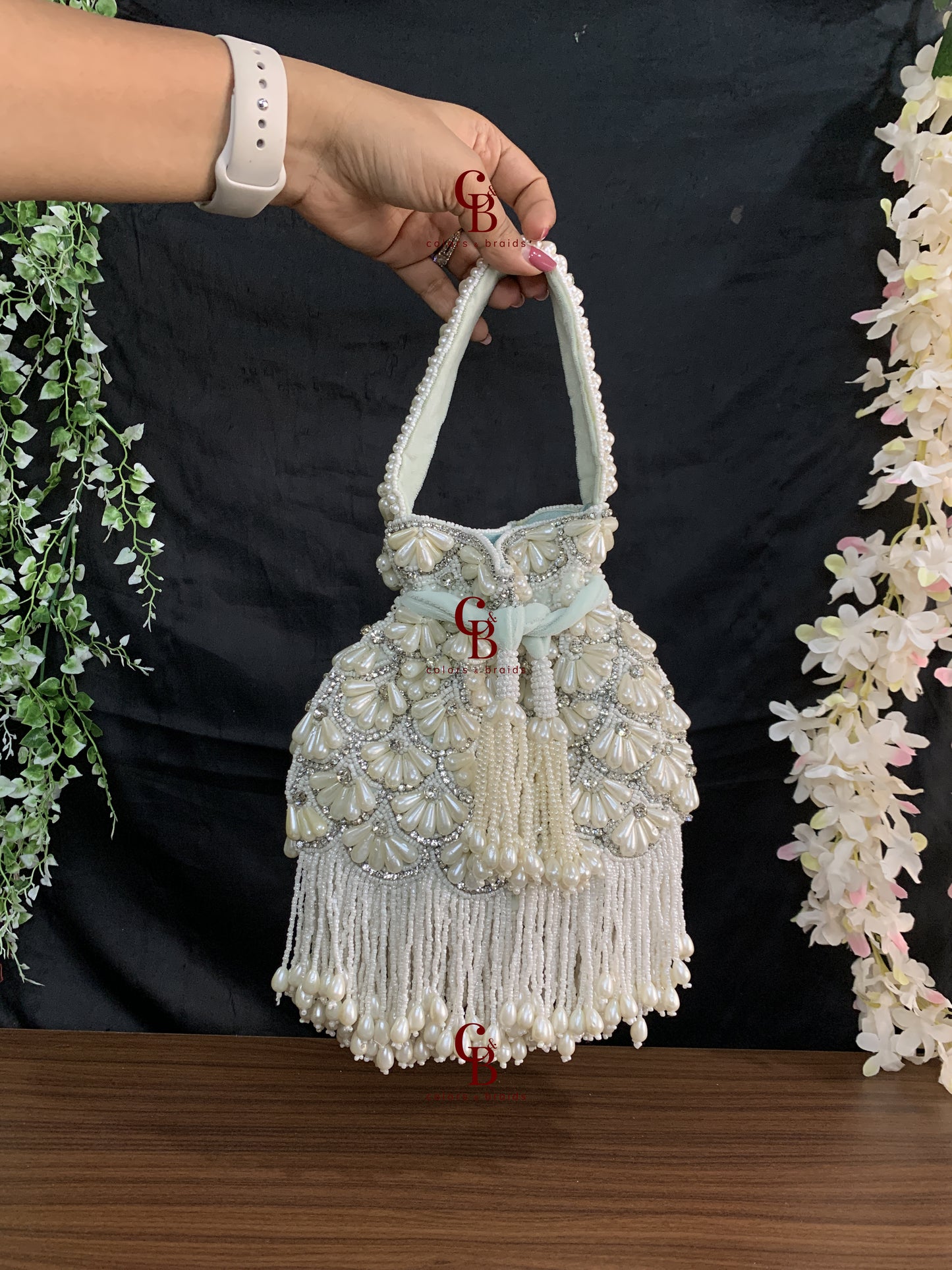 Dastaan Pearl Potli - Pearl Hangings