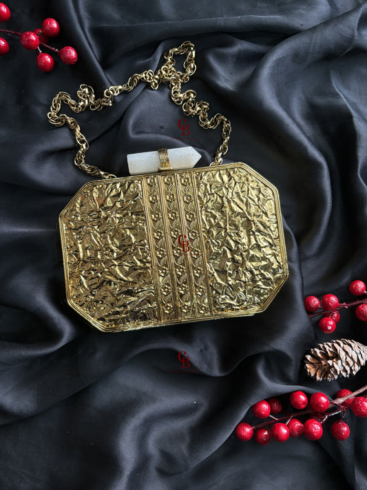 Dianna Mother of Pearl - Gold MOP Clutch