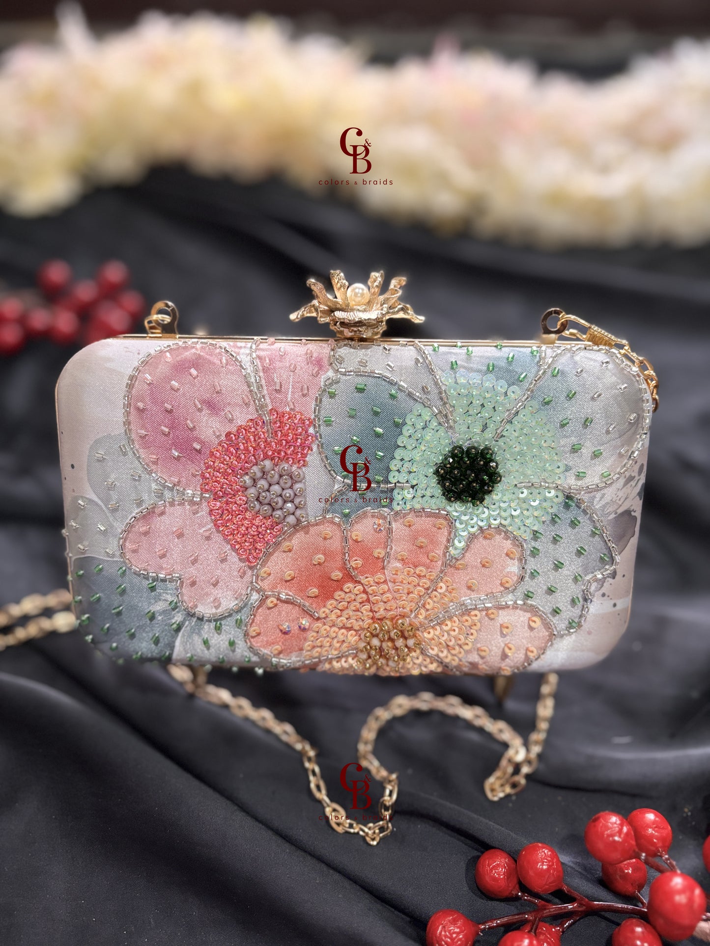 Pastel Floral Clutch