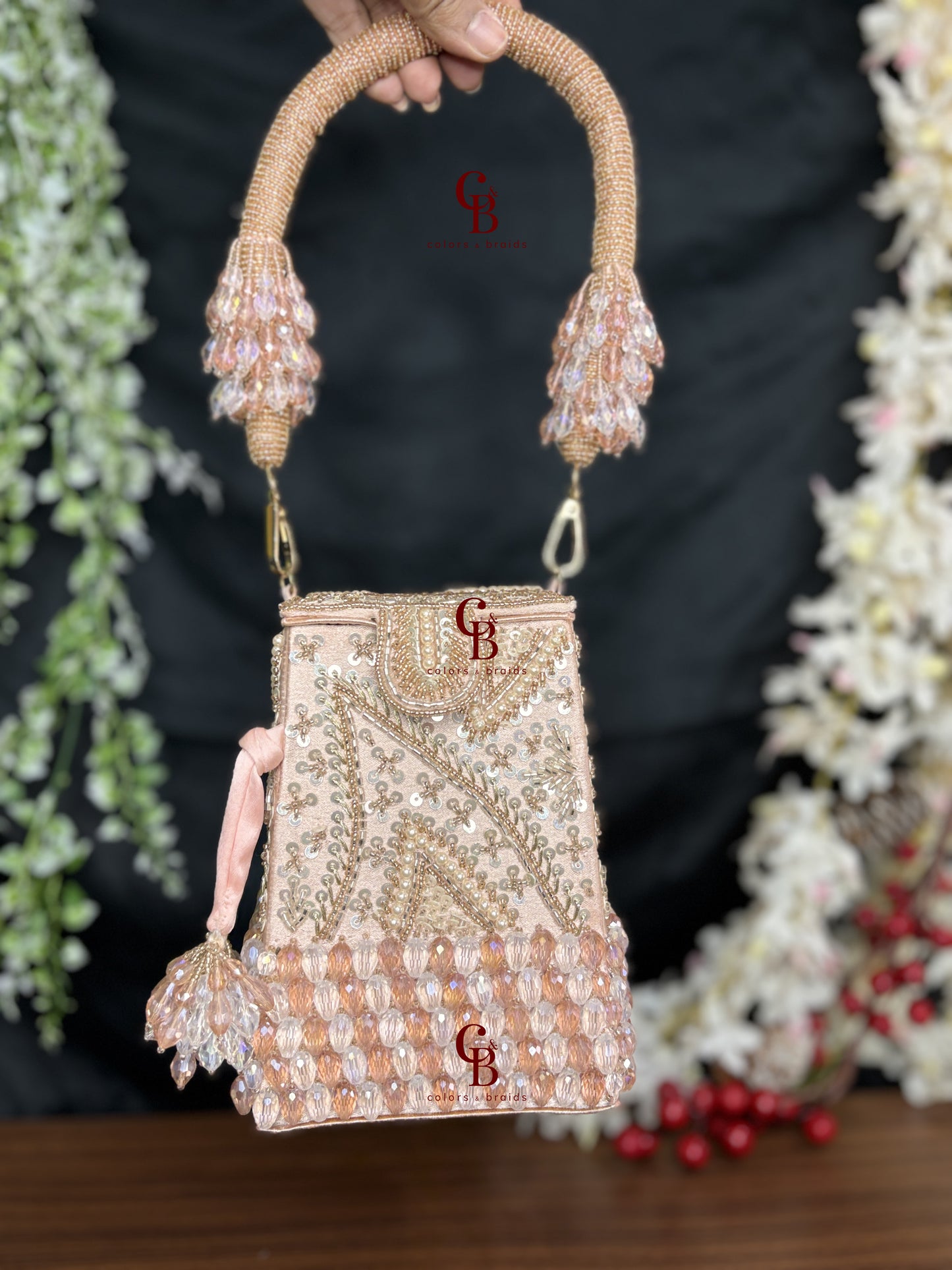 Sequin Box Clutch
