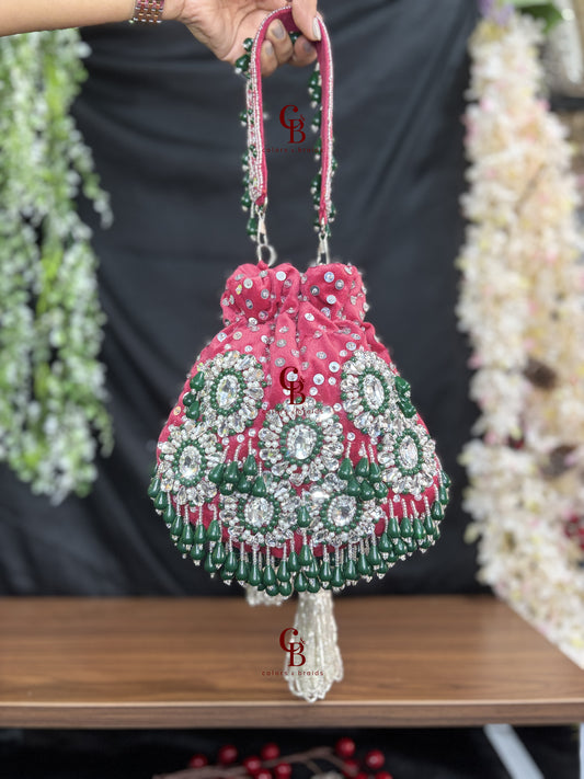 Gulzar Heavy Work Crystal Potli