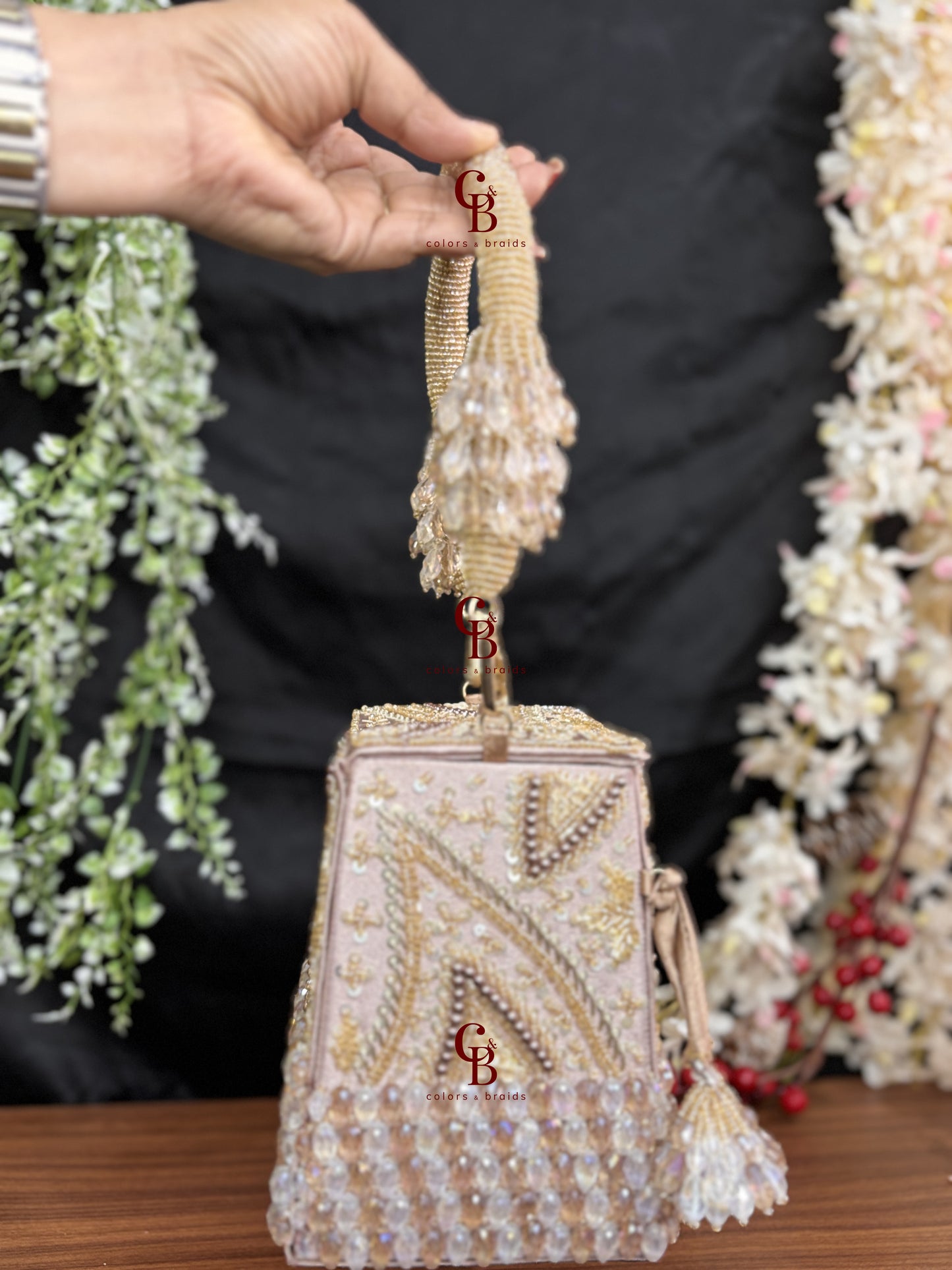 Sequin Box Clutch