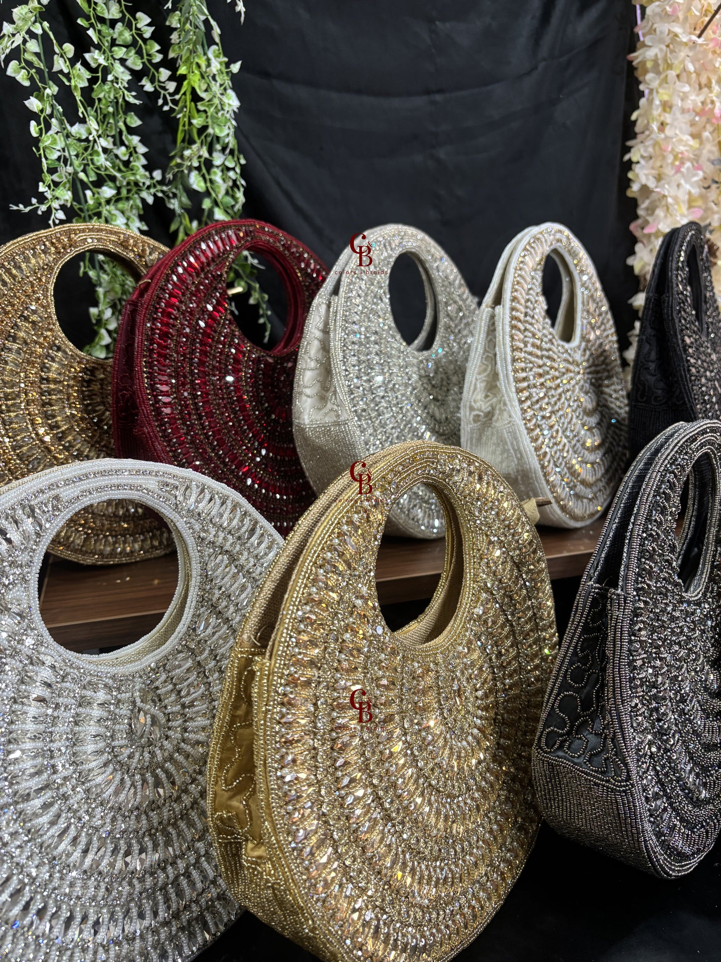 Crystal Round Shaped Clutch