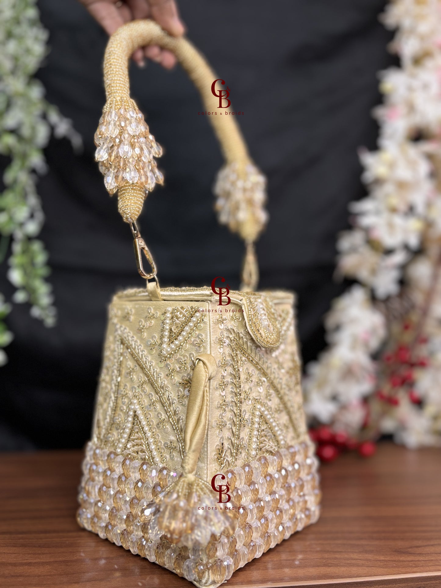 Sequin Box Clutch