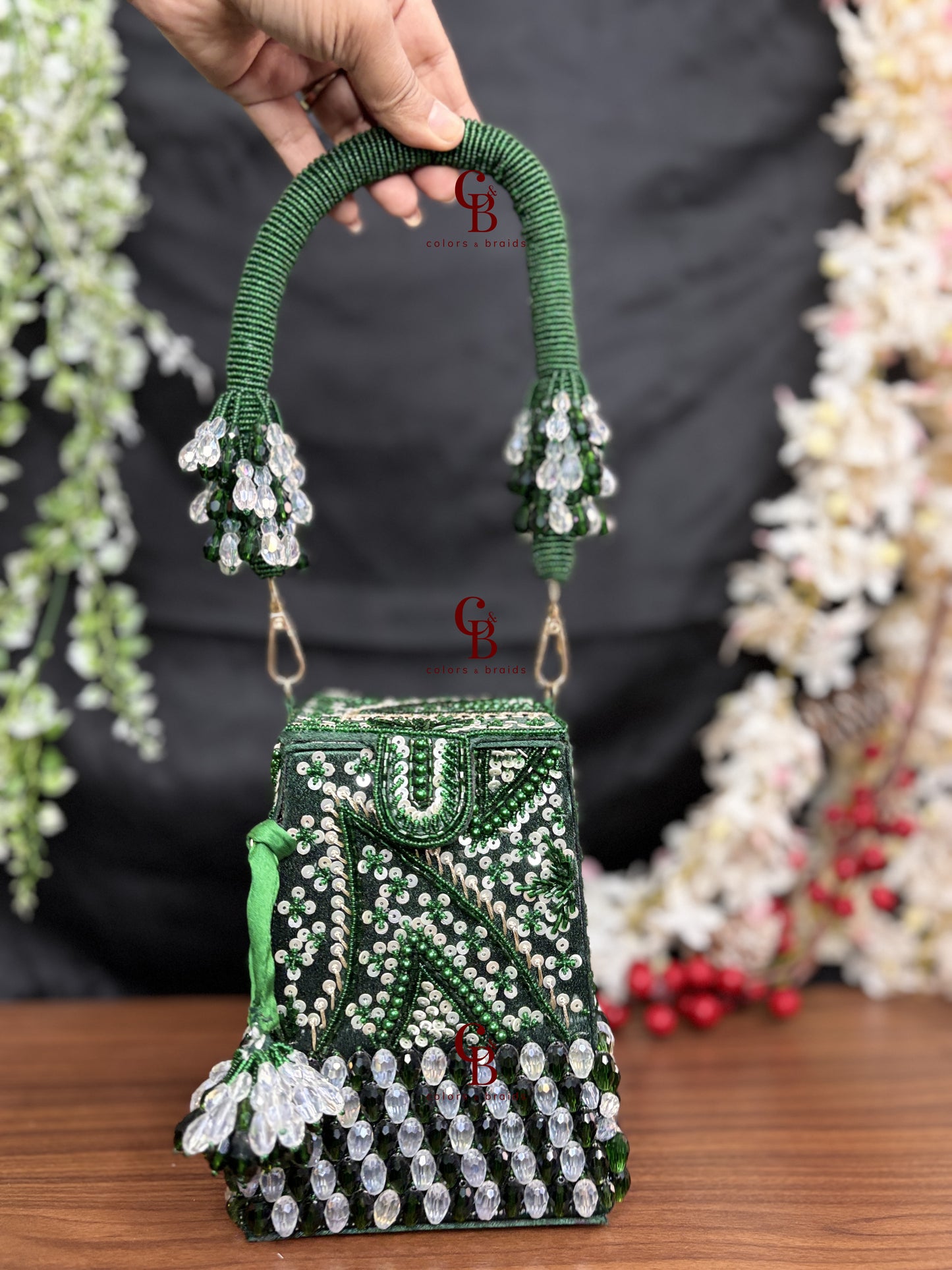 Sequin Box Clutch