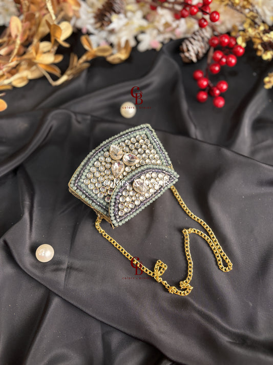 Zoya Kundan Clutch Mini