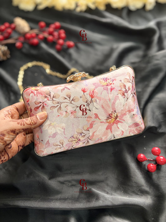 Flower Sequin Clutch