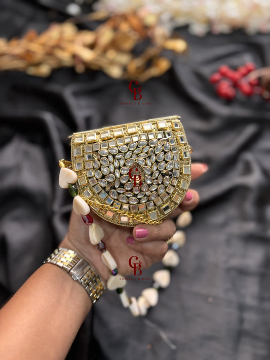 Suhani Gold Kundan Clutch