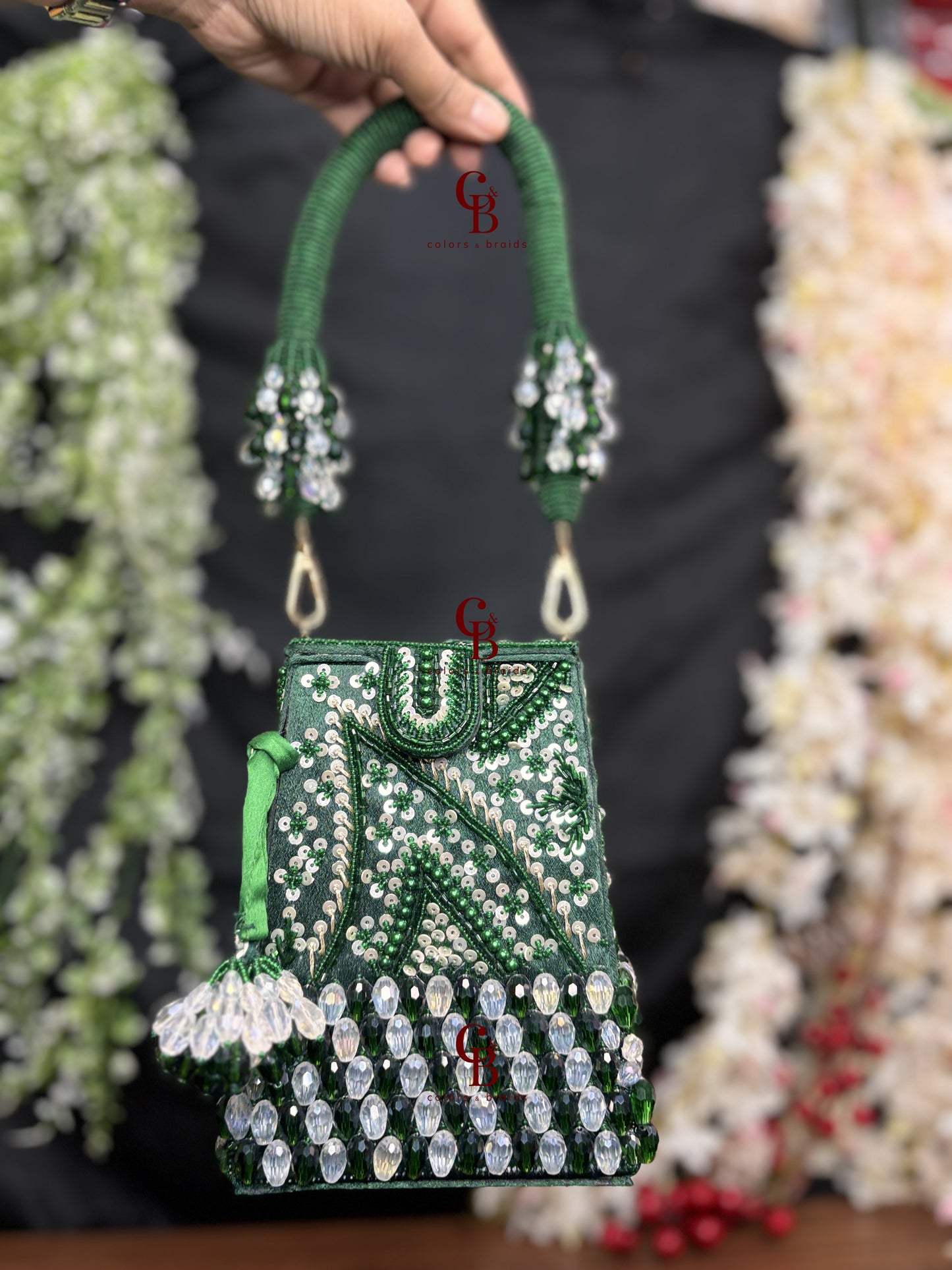 Sequin Box Clutch