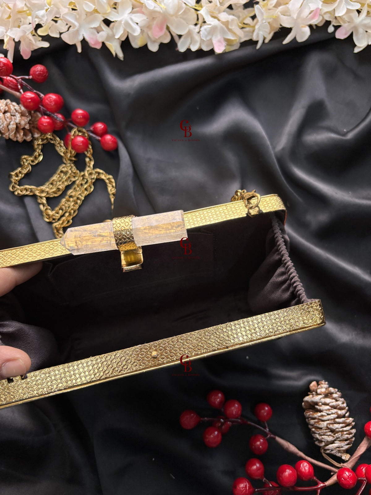 Tracy MOP Brass Clutch