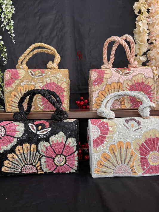 Paisley Sequin Flap Bag