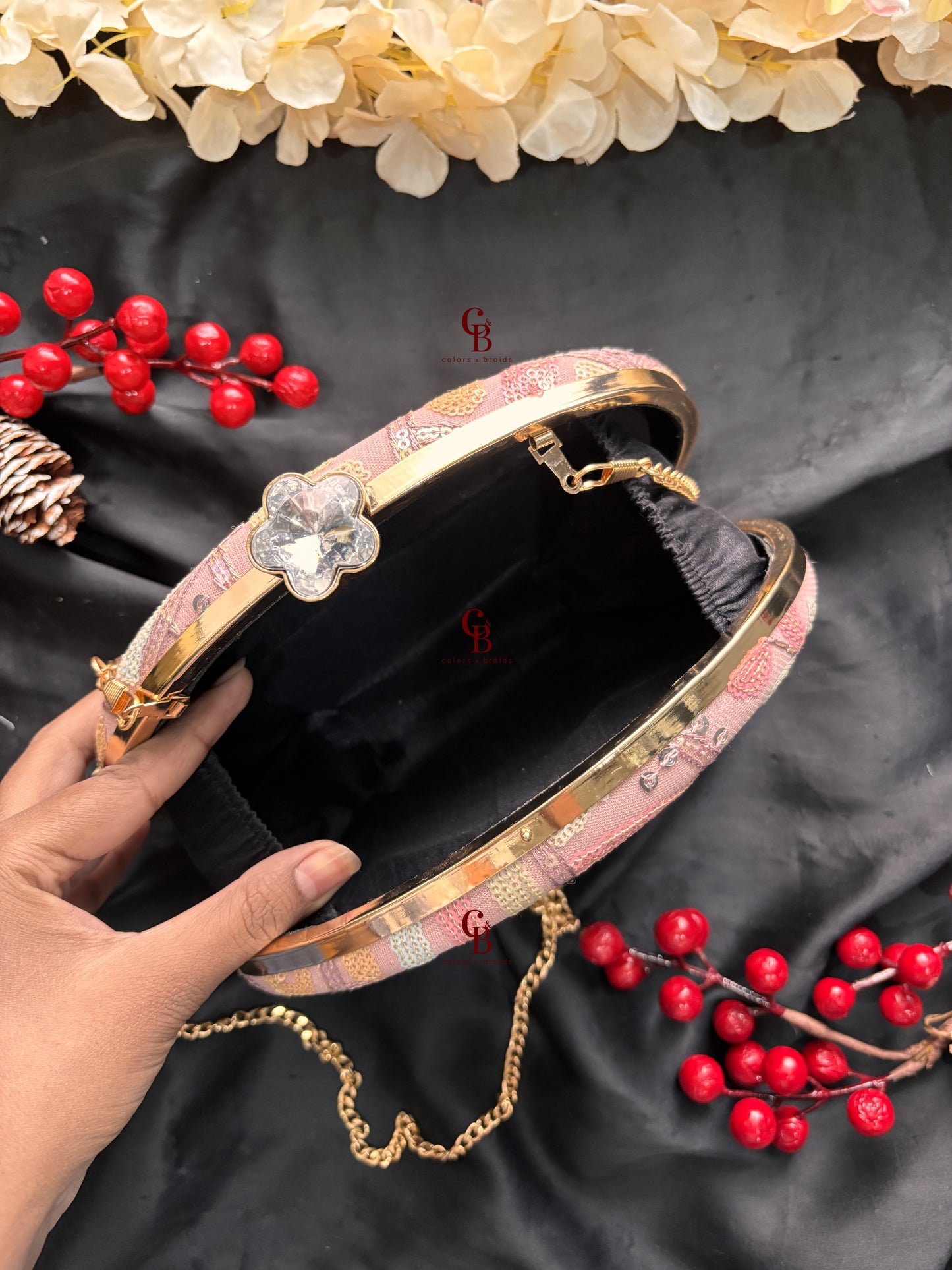 Sophie Clutch Now in bigger oval shape