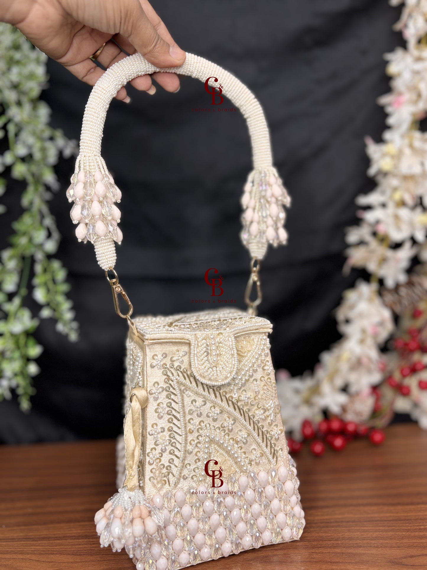 Sequin Box Clutch
