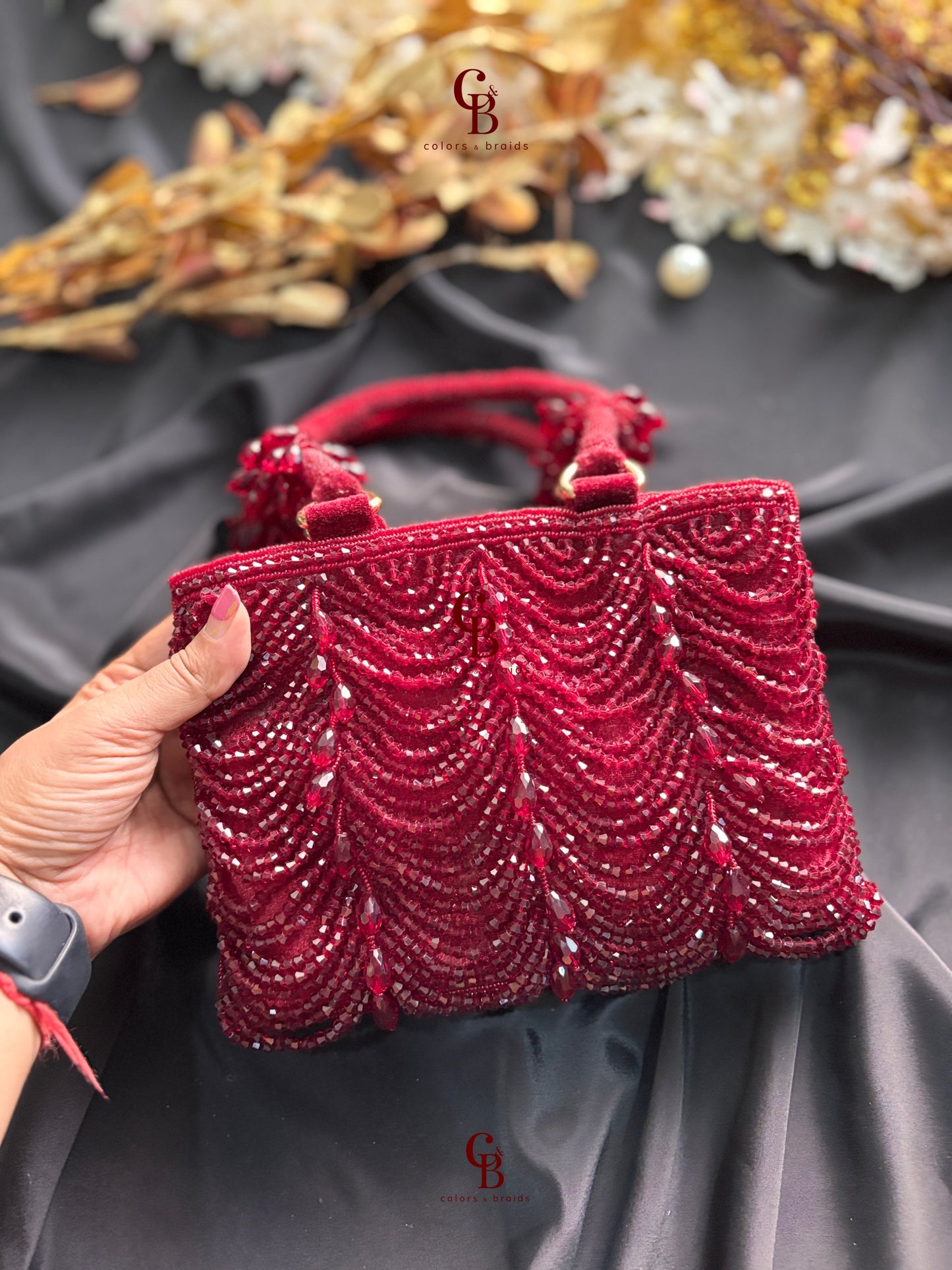 Mala Crystal Zip Potli
