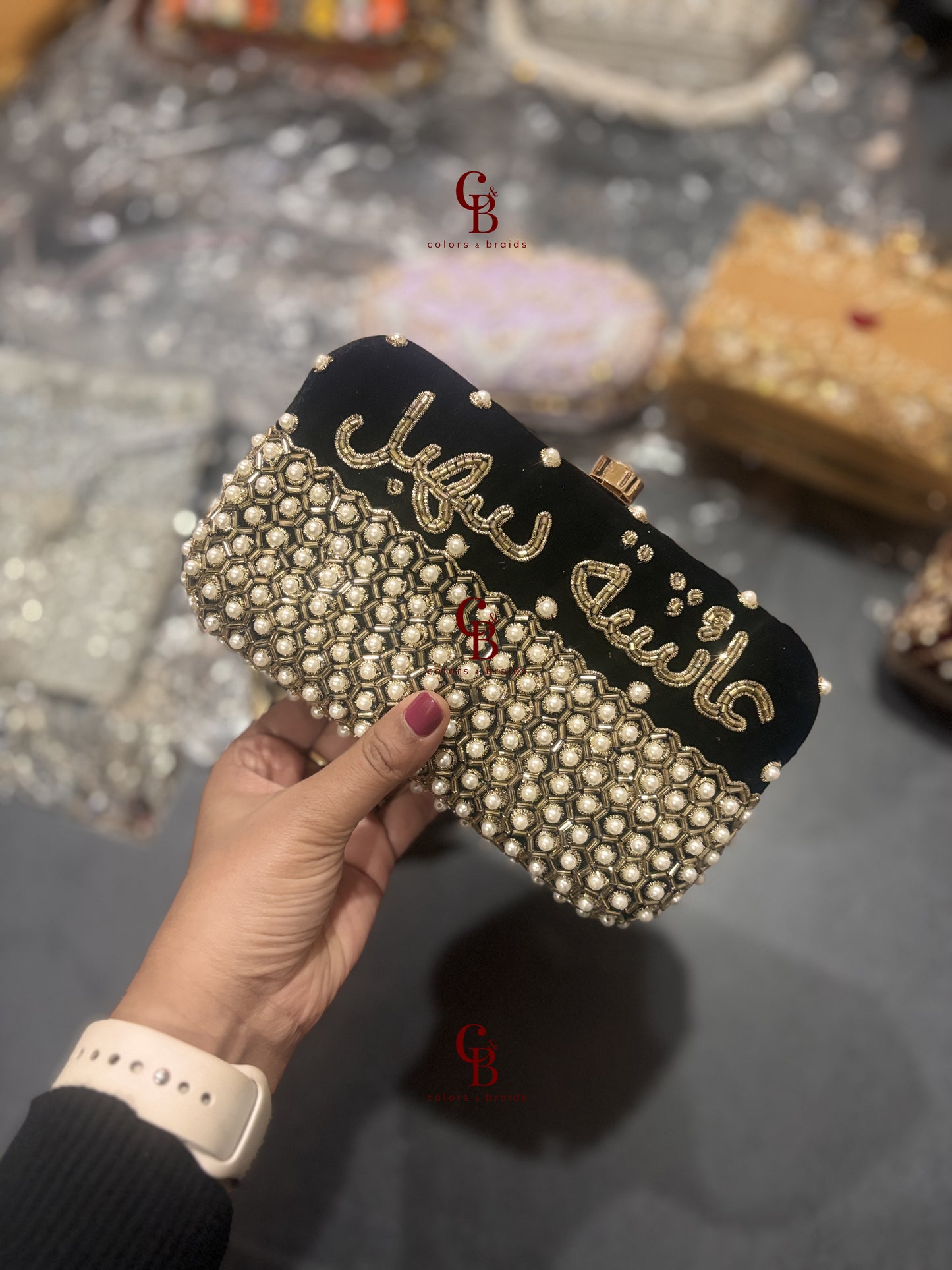 Name customised wedding Clutch