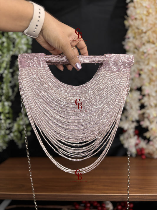 Isa Cut Dana Mala Bag in Pink and Black color