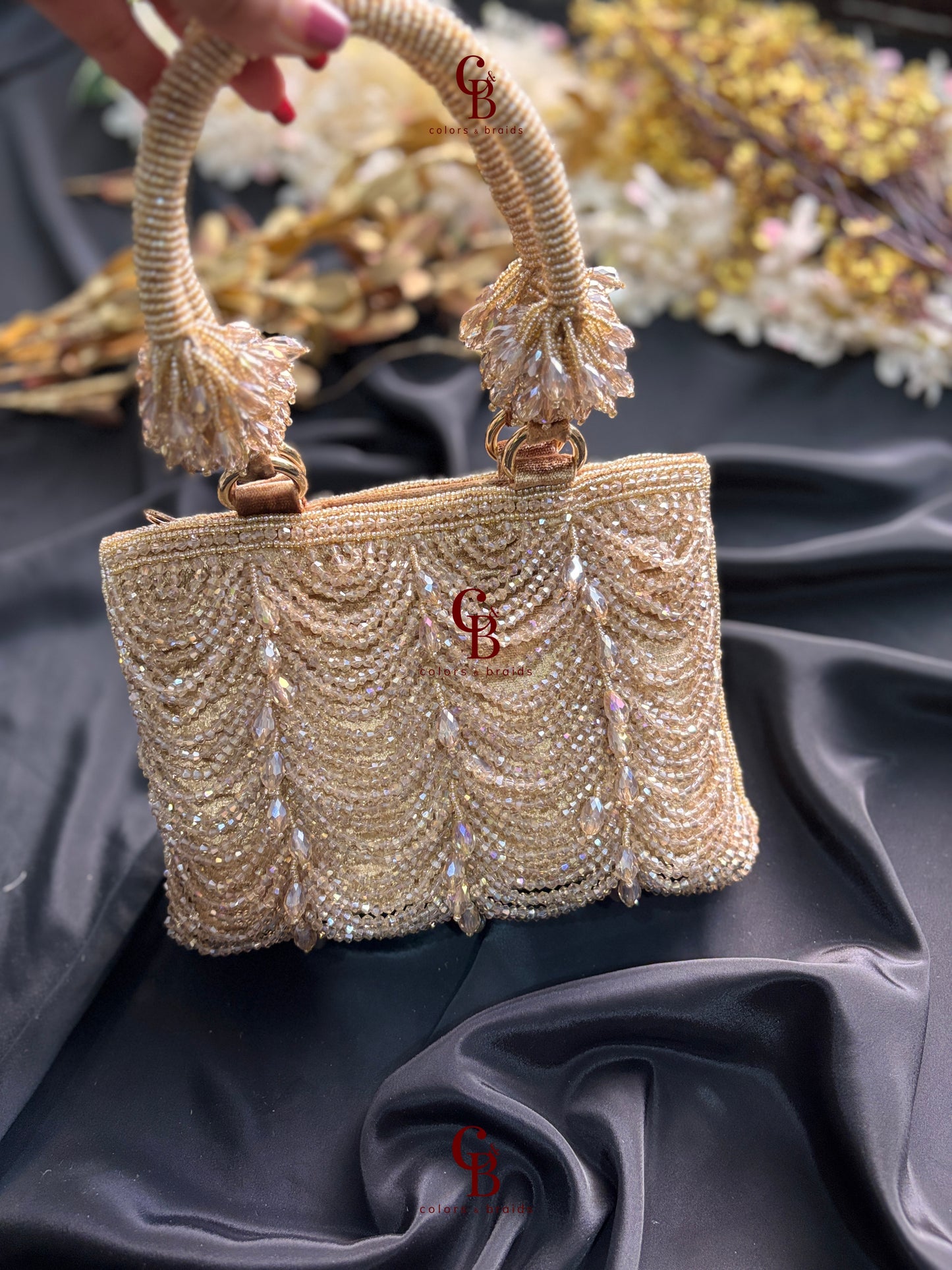 Mala Crystal Zip Potli