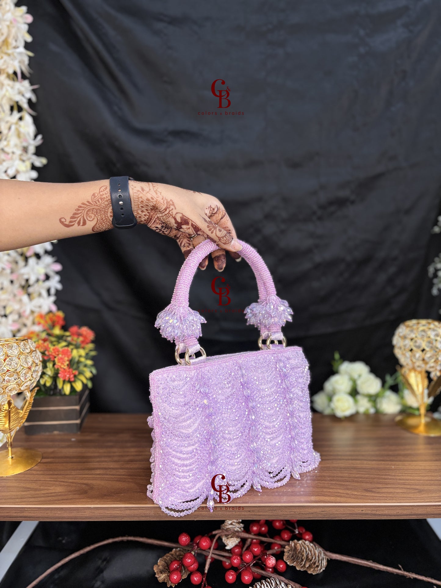 Mala Crystal Zip Potli