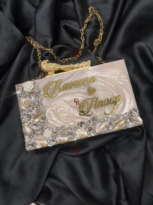 Peacock Knob Resin Clutch