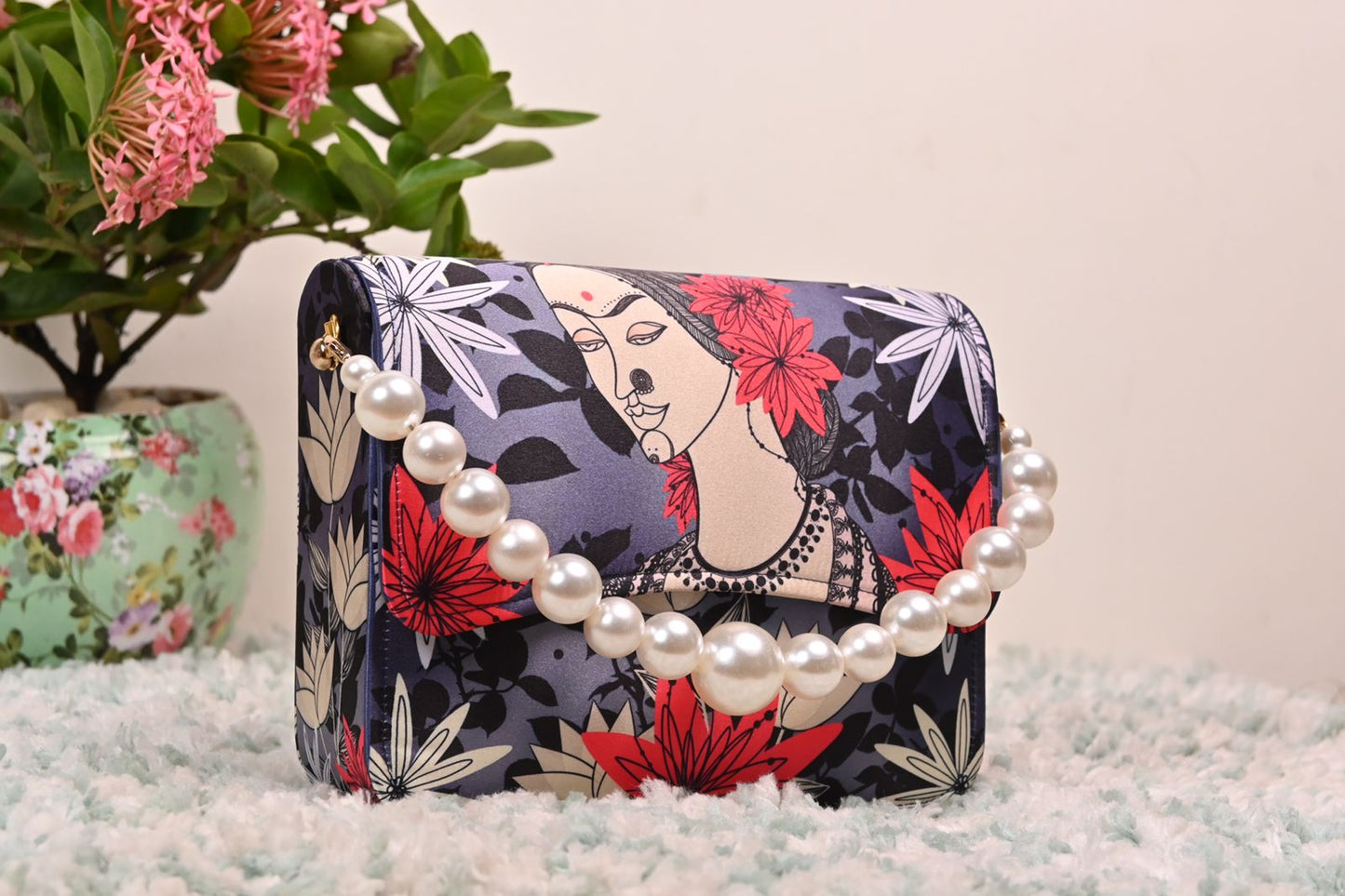 Digital print Flap Clutch