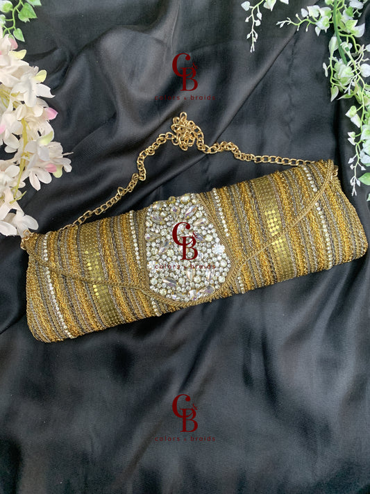 Dosa Crystal Flap Clutch