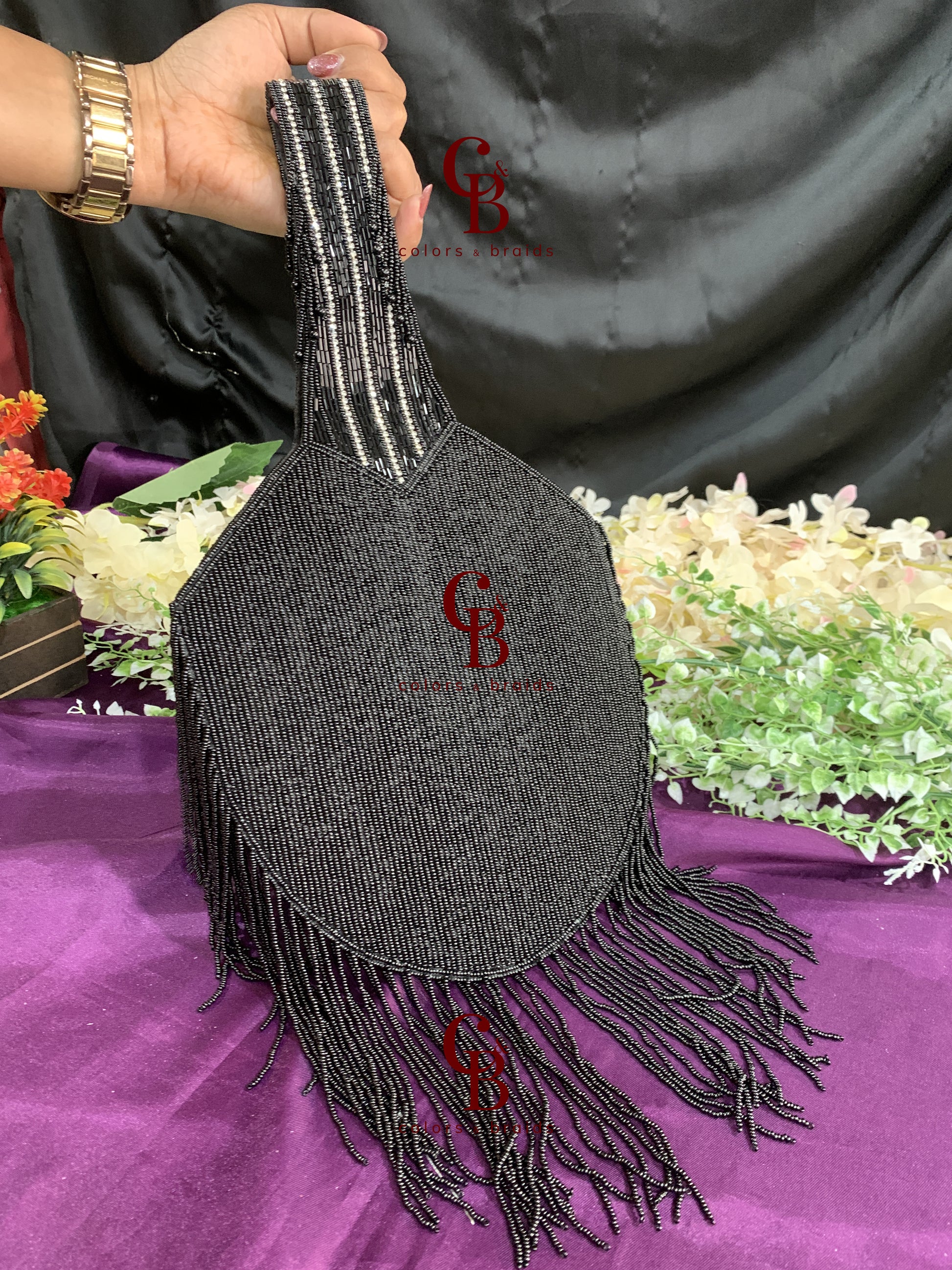 Pankhi with Mala Design Potli