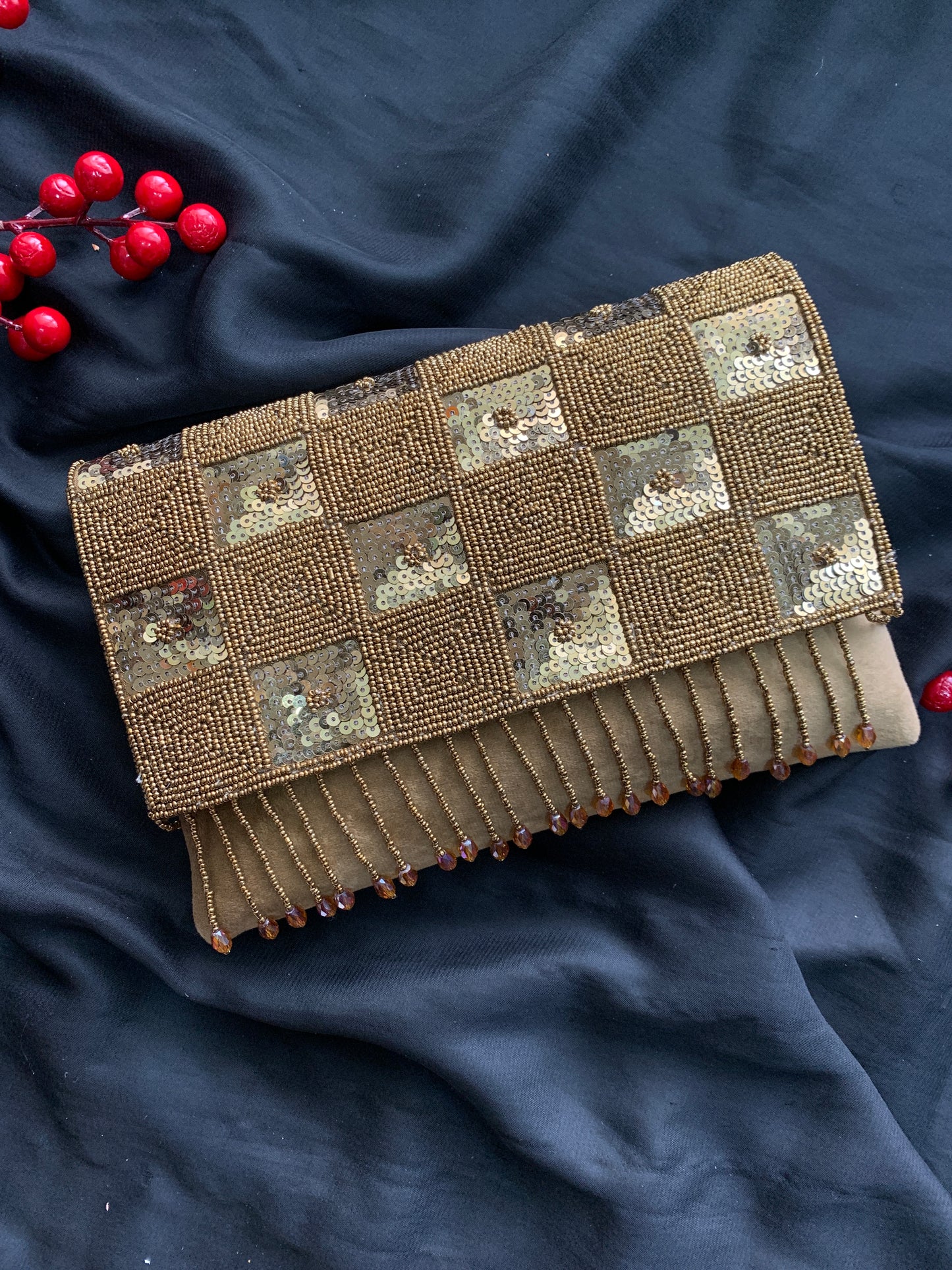Square Sequin Envelope Bag