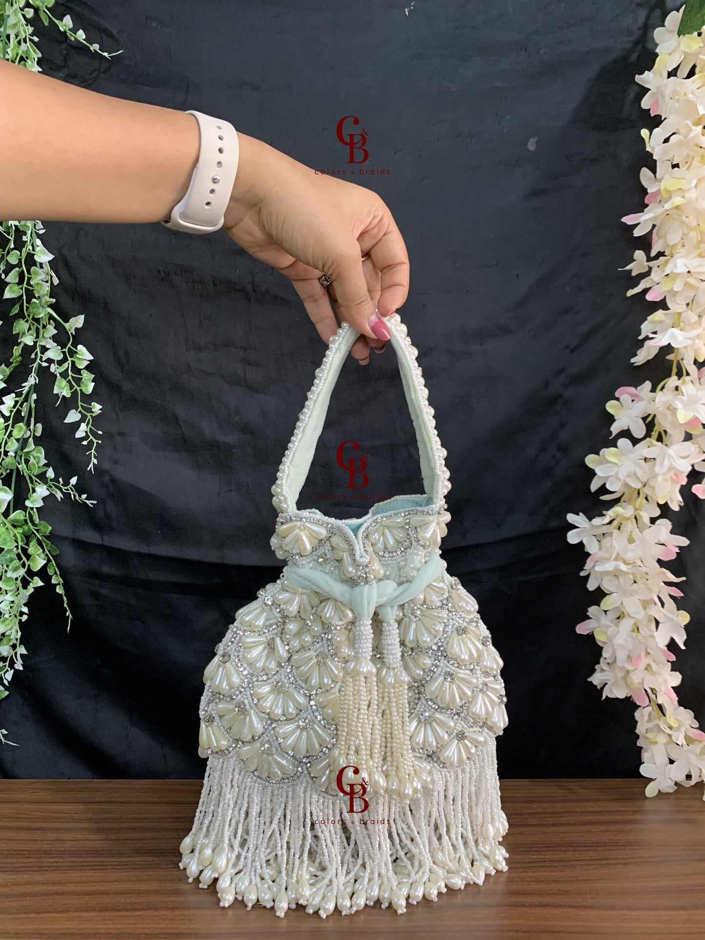 Dastaan Pearl Potli - Pearl Hangings