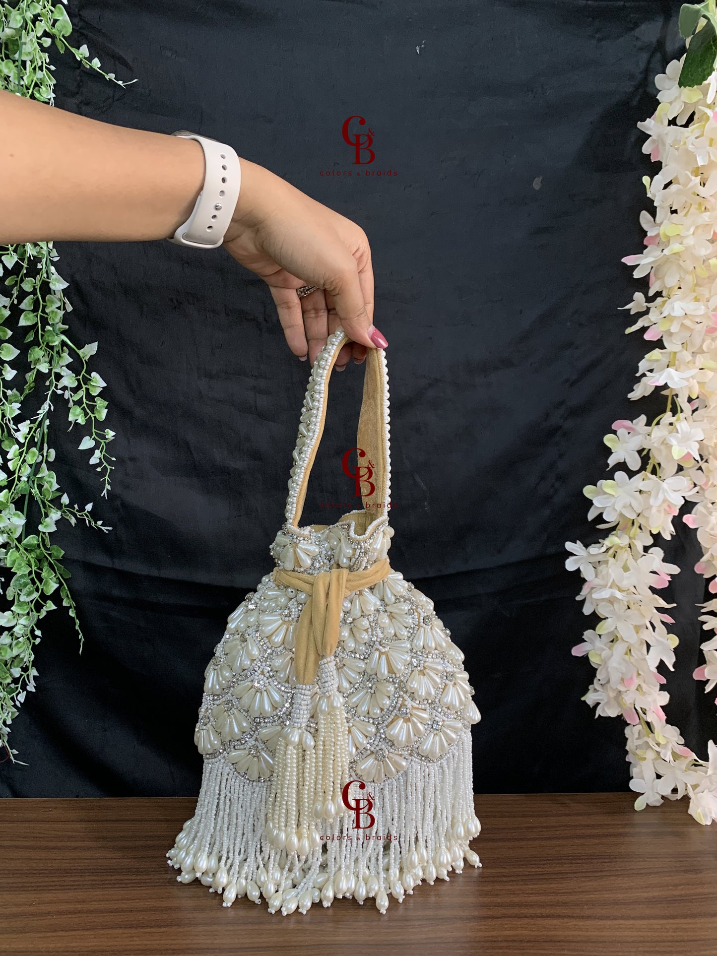 Dastaan Pearl Potli - Pearl Hangings