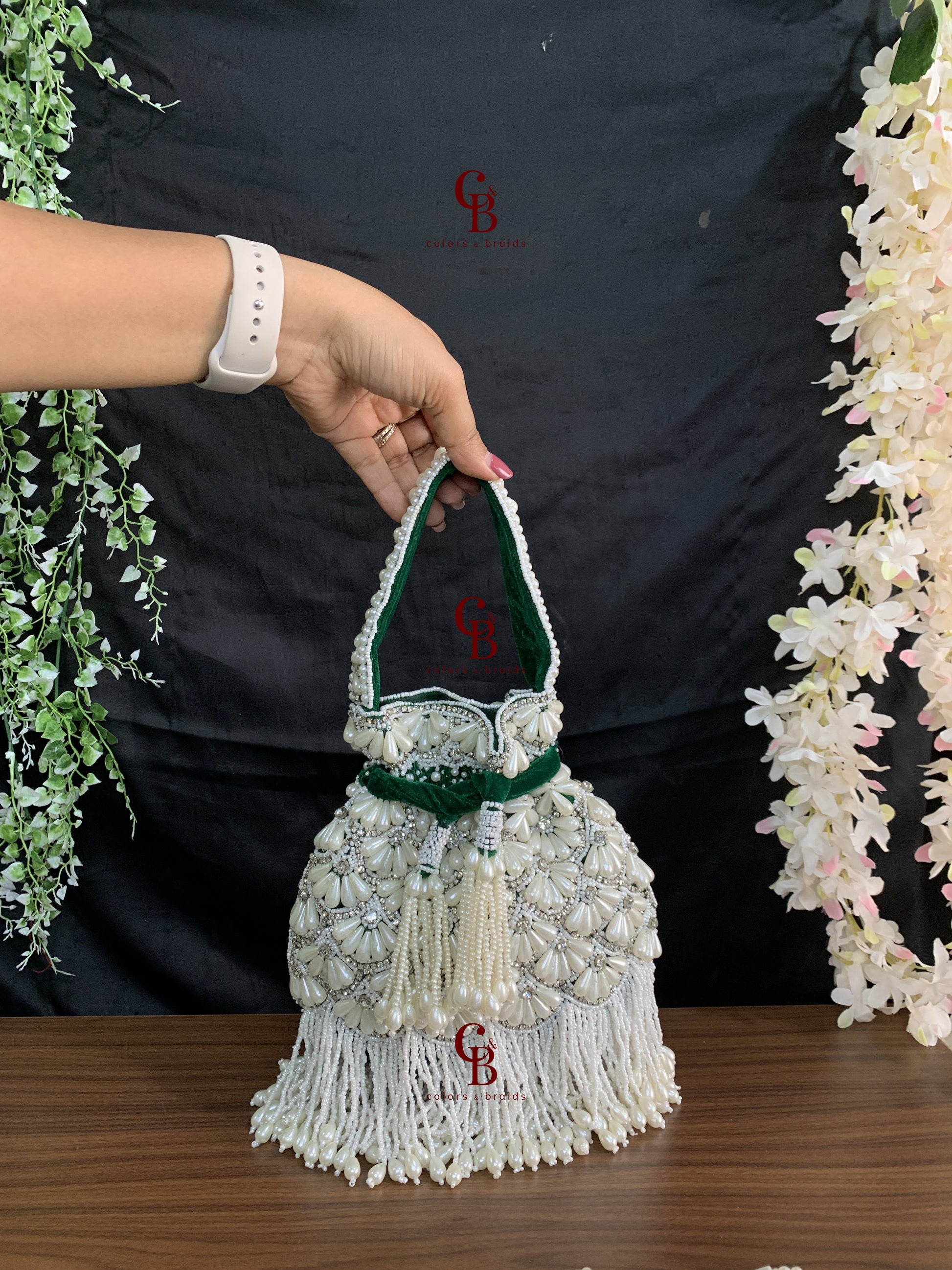 Dastaan Pearl Potli - Pearl Hangings