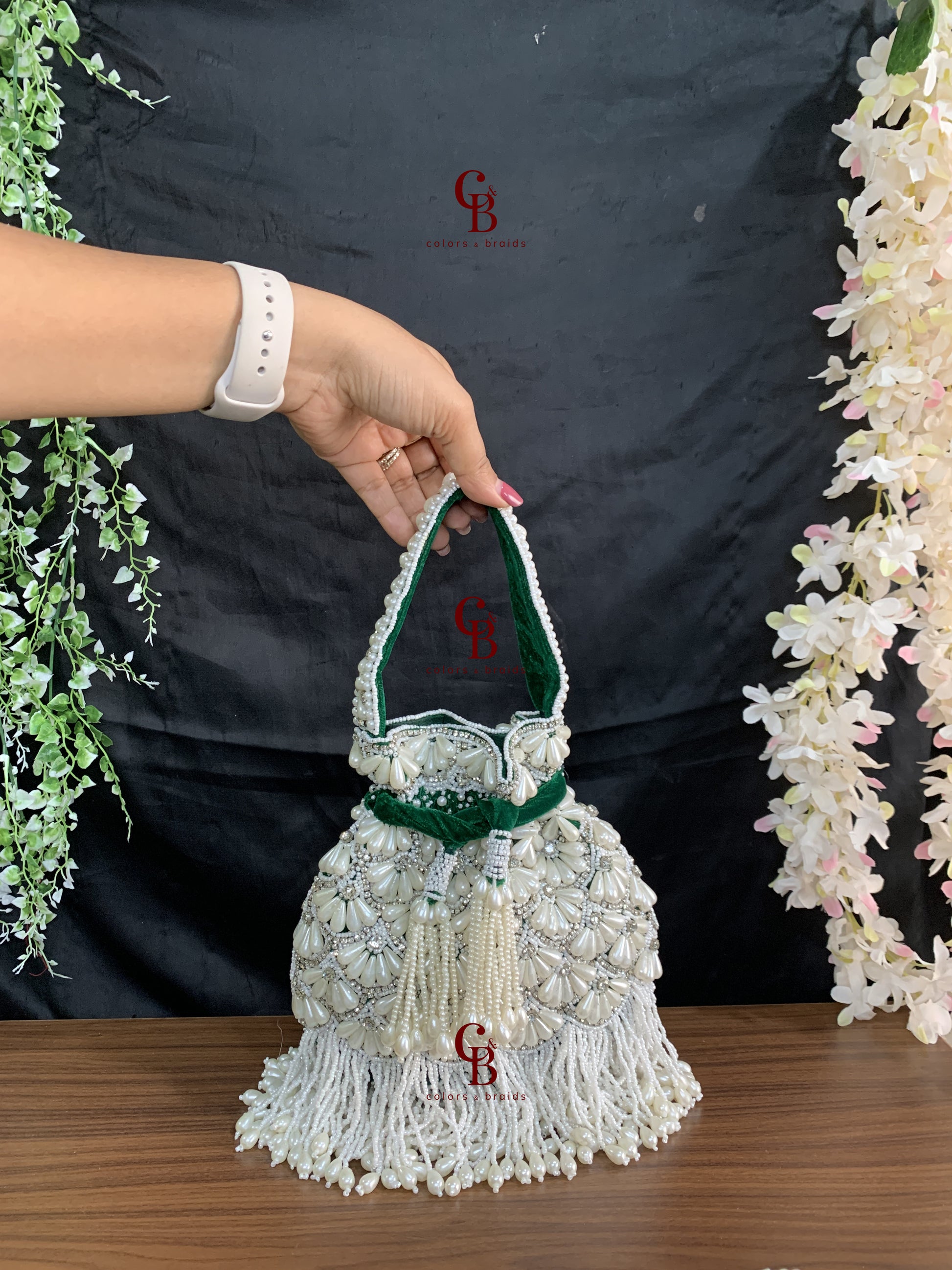 Dastaan Pearl Potli - Pearl Hangings
