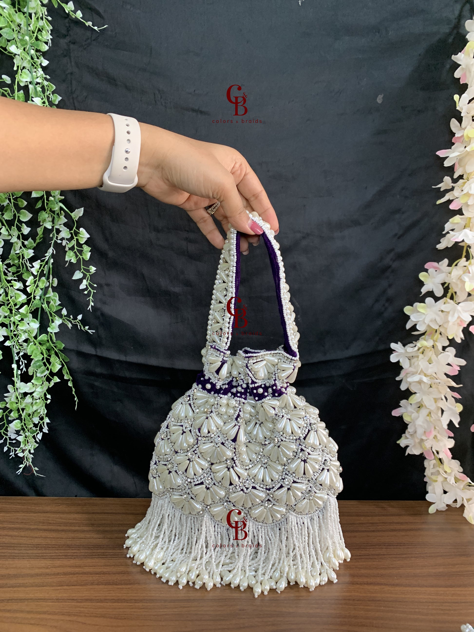 Dastaan Pearl Potli - Pearl Hangings
