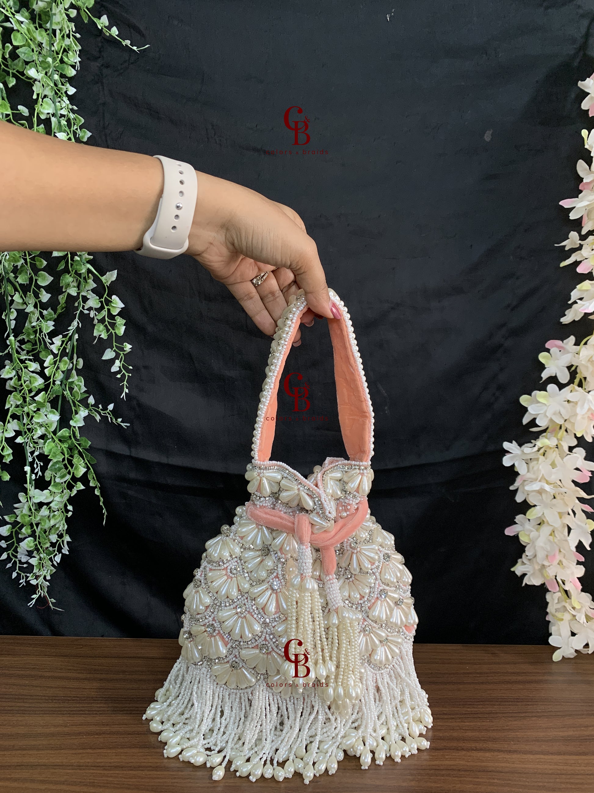 Dastaan Pearl Potli - Pearl Hangings