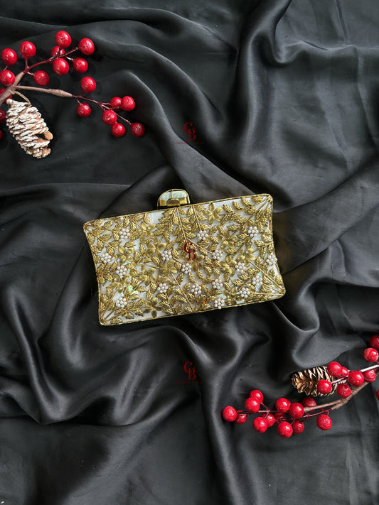 Regal Curve MOP - Mother of Pearl Clutch