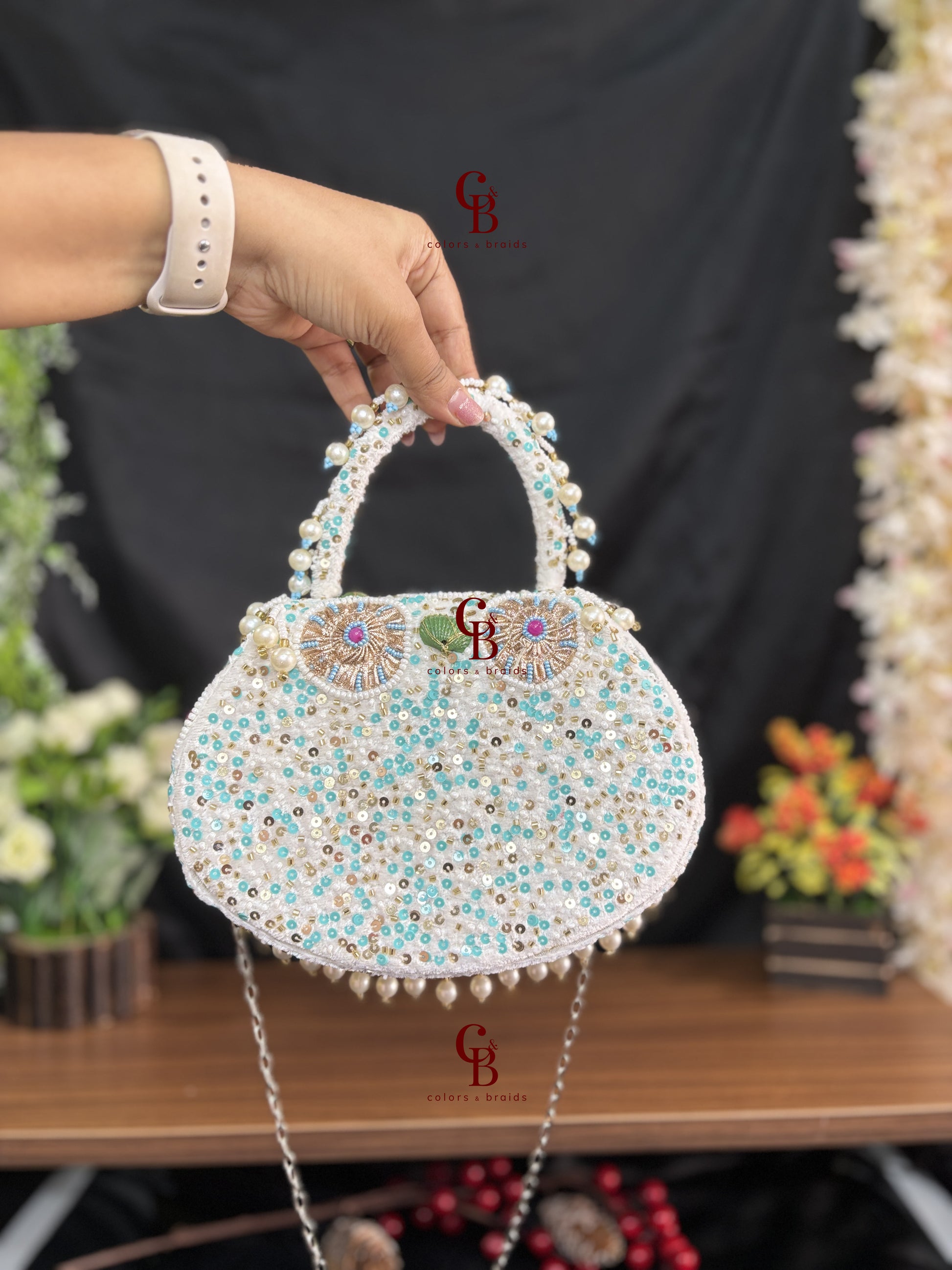 Meher Flap bag - Pearl hangings