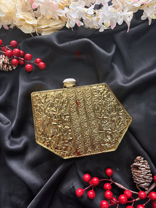 Pink Blue Mother of Pearl Rectangle - MOP clutch