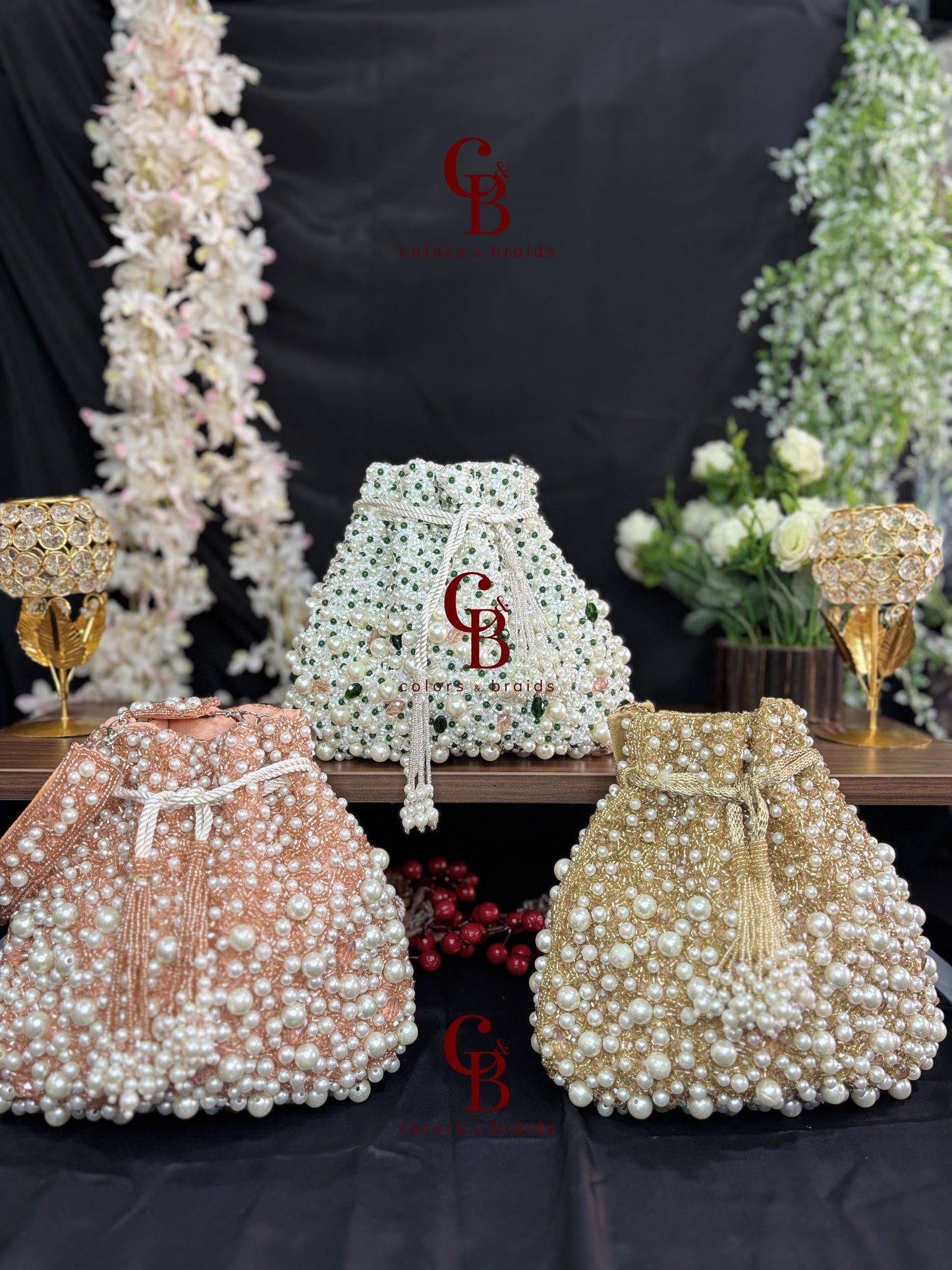 Pearl Bloom Potli