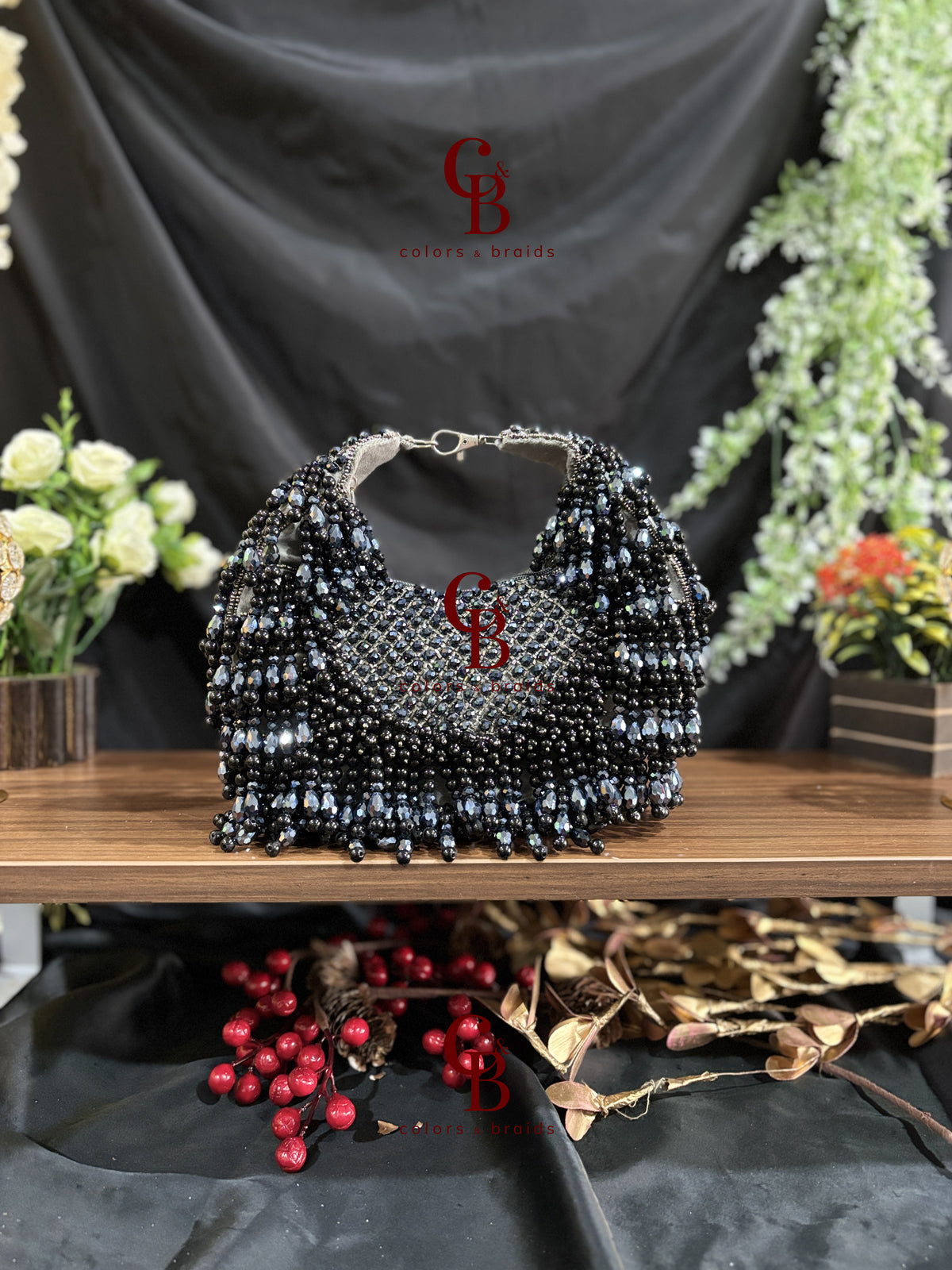 Arohi Moon Crystal Bag - Grey