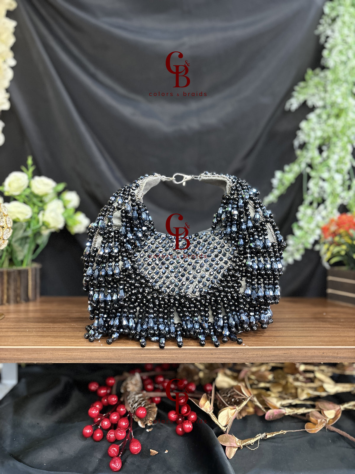 Arohi Moon Crystal Bag - Grey