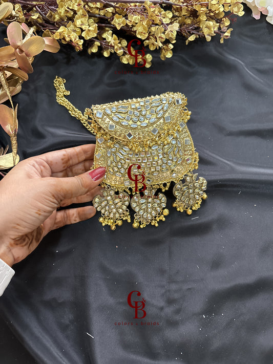 Classic Ghungroo Kundan Clutch (With Ghungroo Sound)