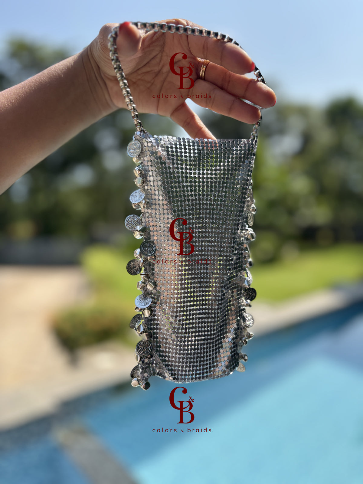 Phone Mesh Cover Pouch Potli
