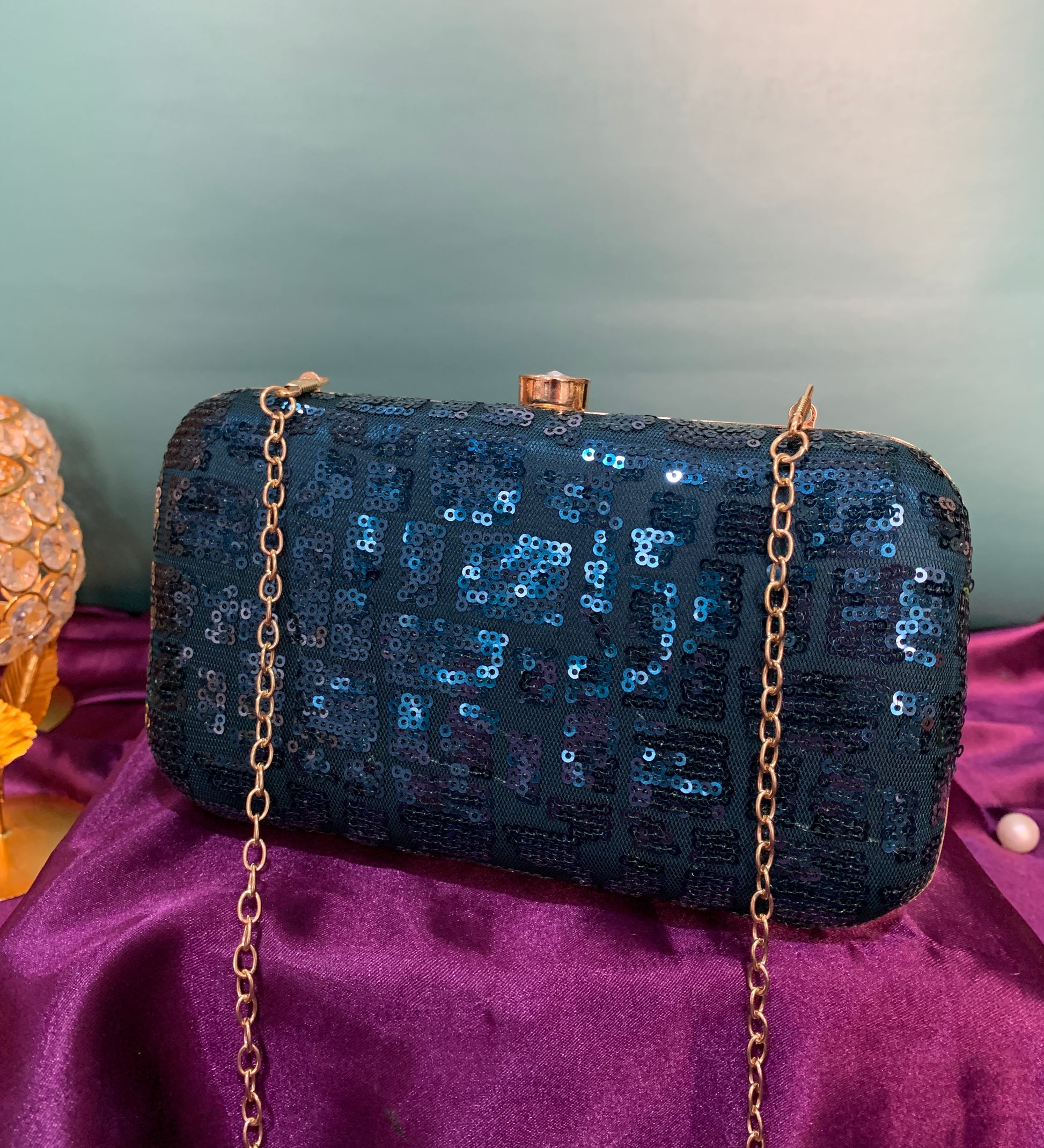 Square Sequin Clutch