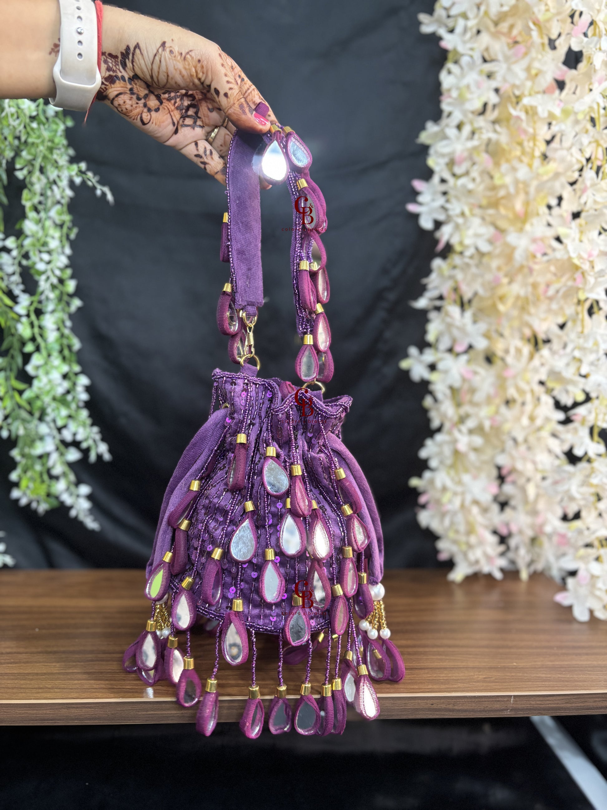 Dilbar Mirror hanging Potli - New Colors
