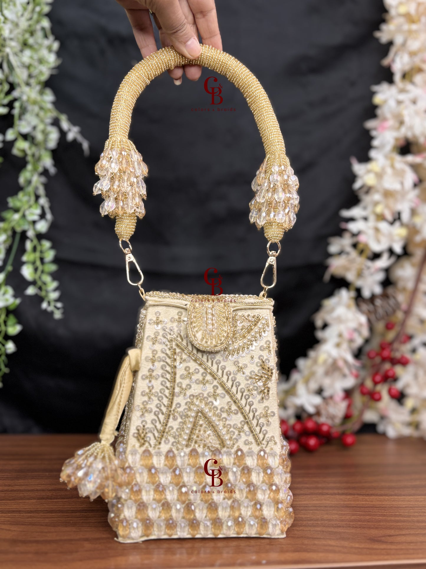 Sequin Box Clutch