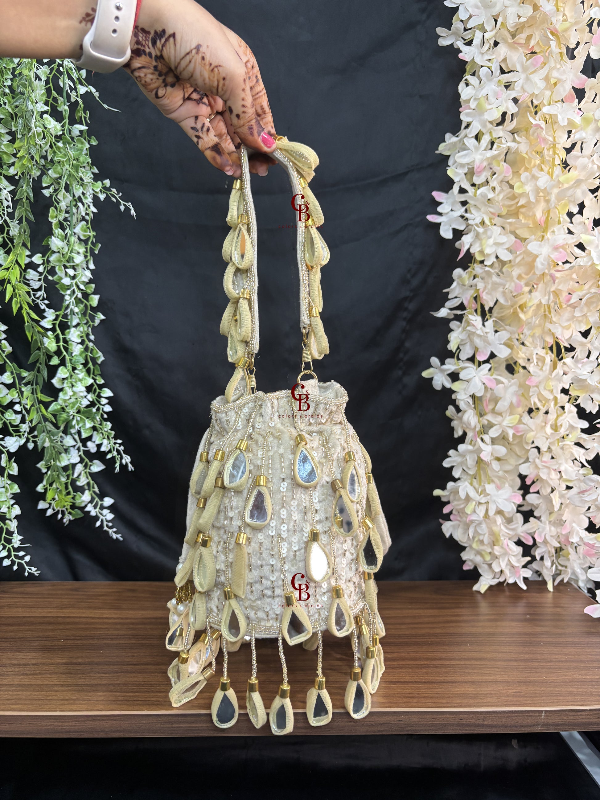 Dilbar Mirror hanging Potli - New Colors