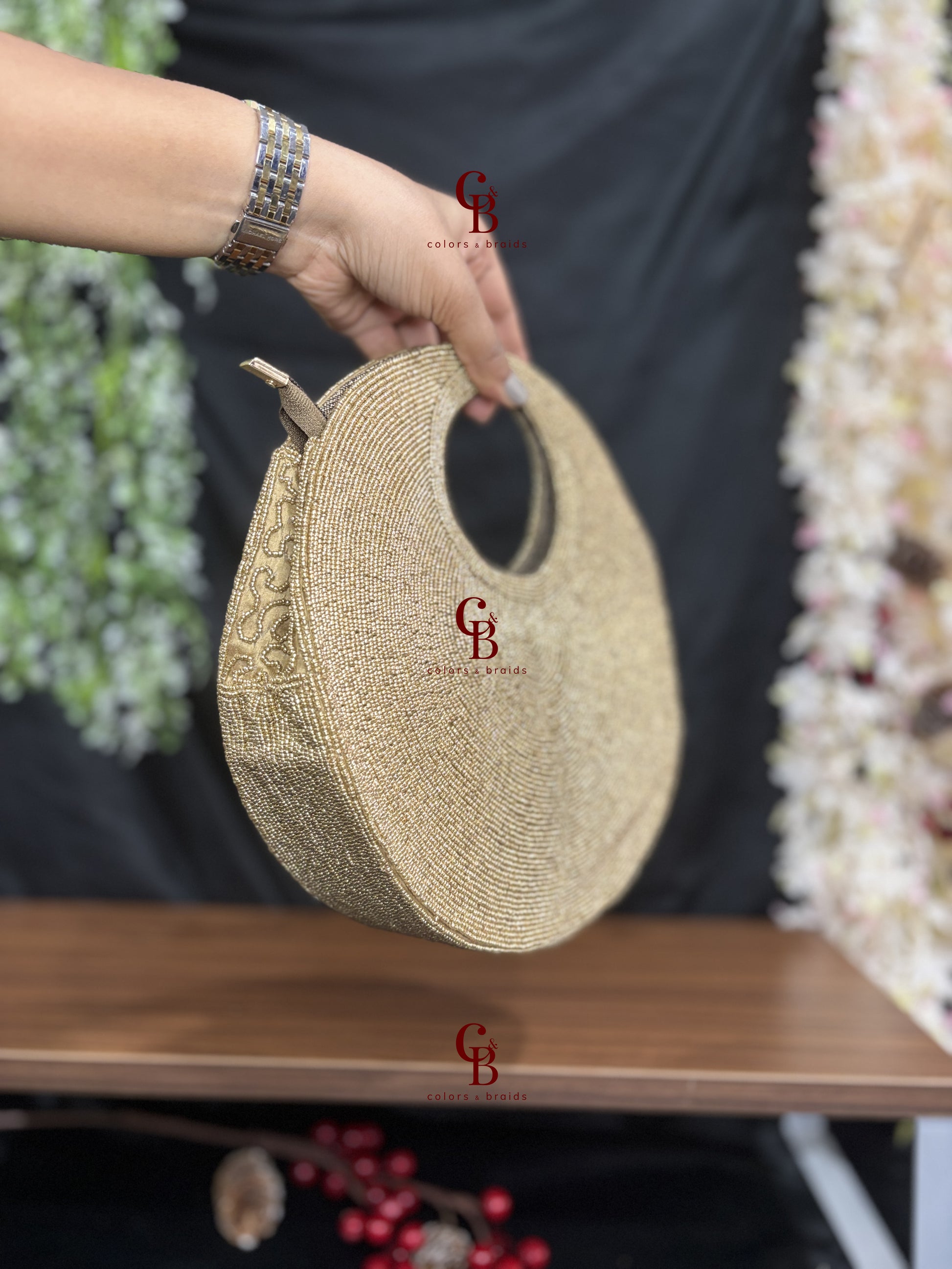 Crystal Round Shaped Clutch