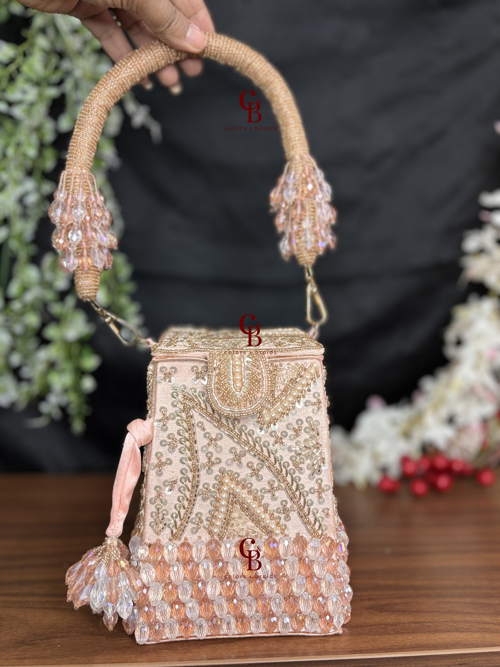 Sequin Box Clutch