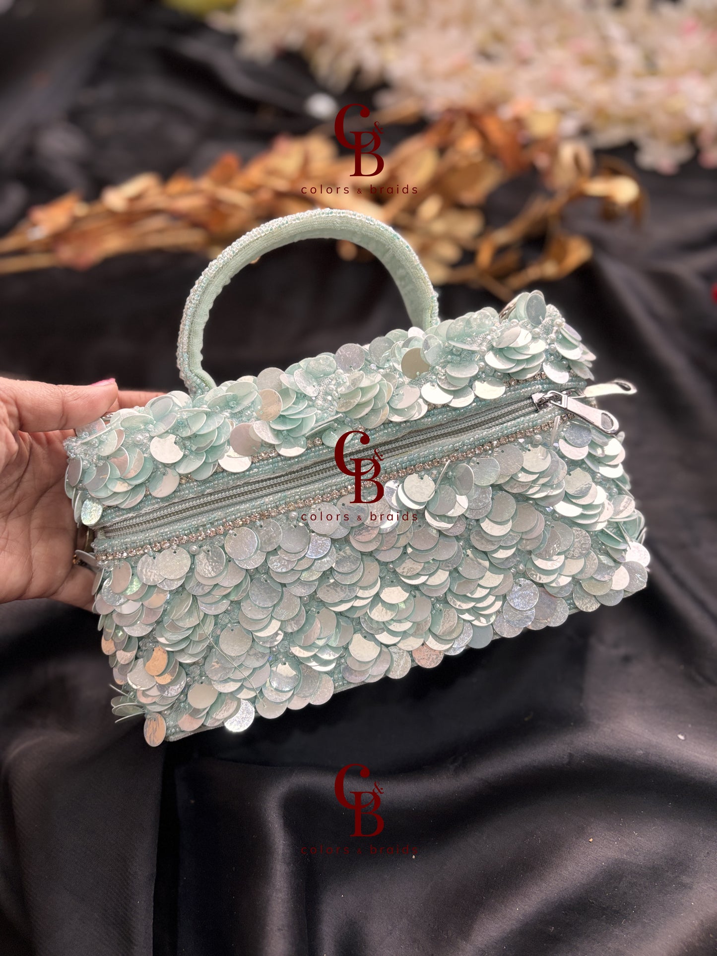 Big Sequin Zip Bag